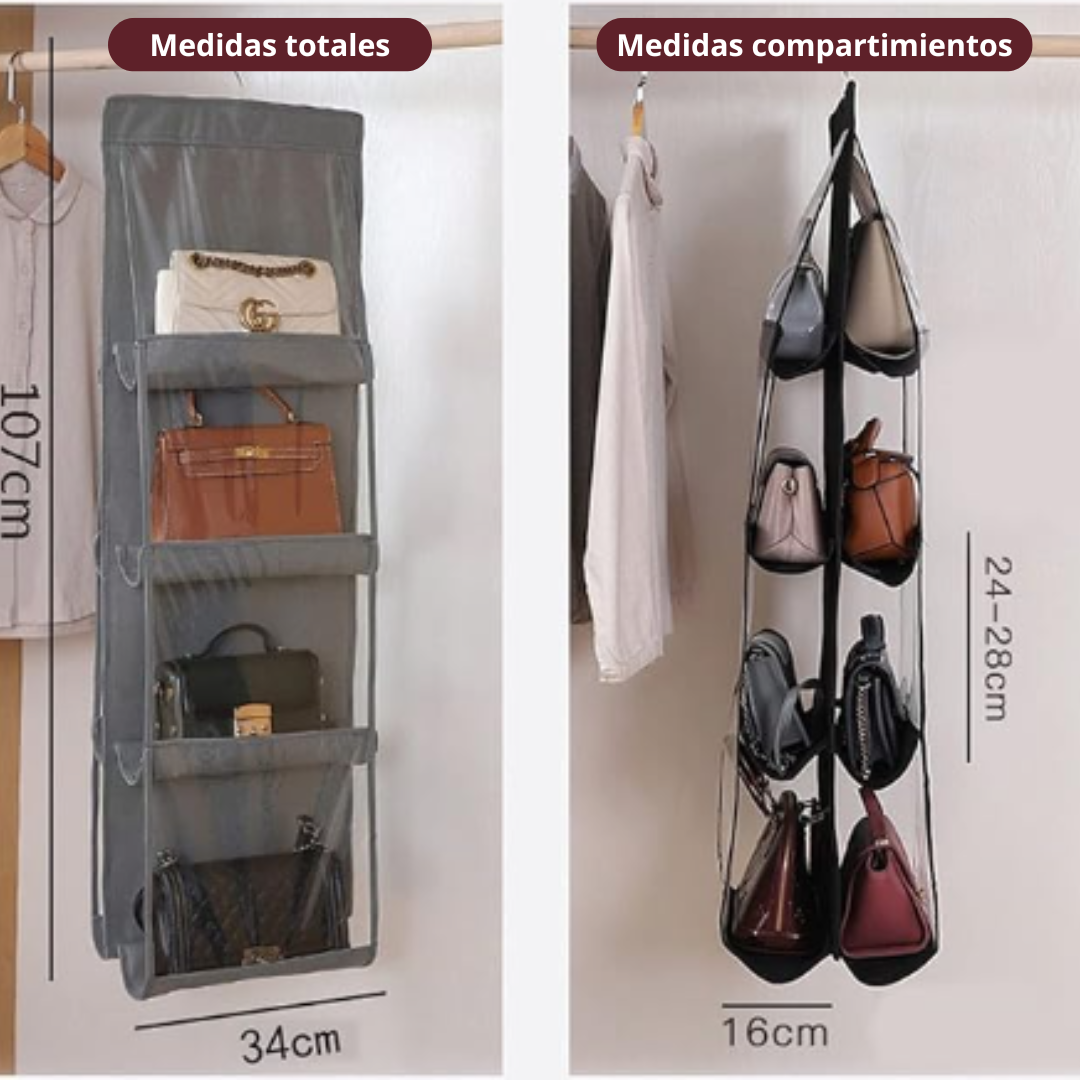 ORGANIZADOR DE BOLSOS - 8 COMPARTIMIENTOS